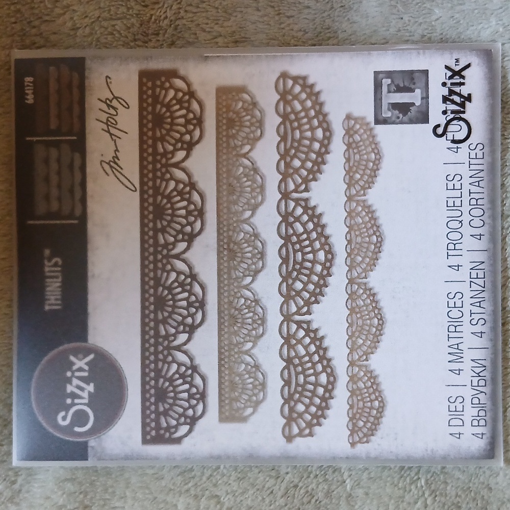 Tim Holtz Sizzix Crochet Lace Trim Border Die Cuts 664178